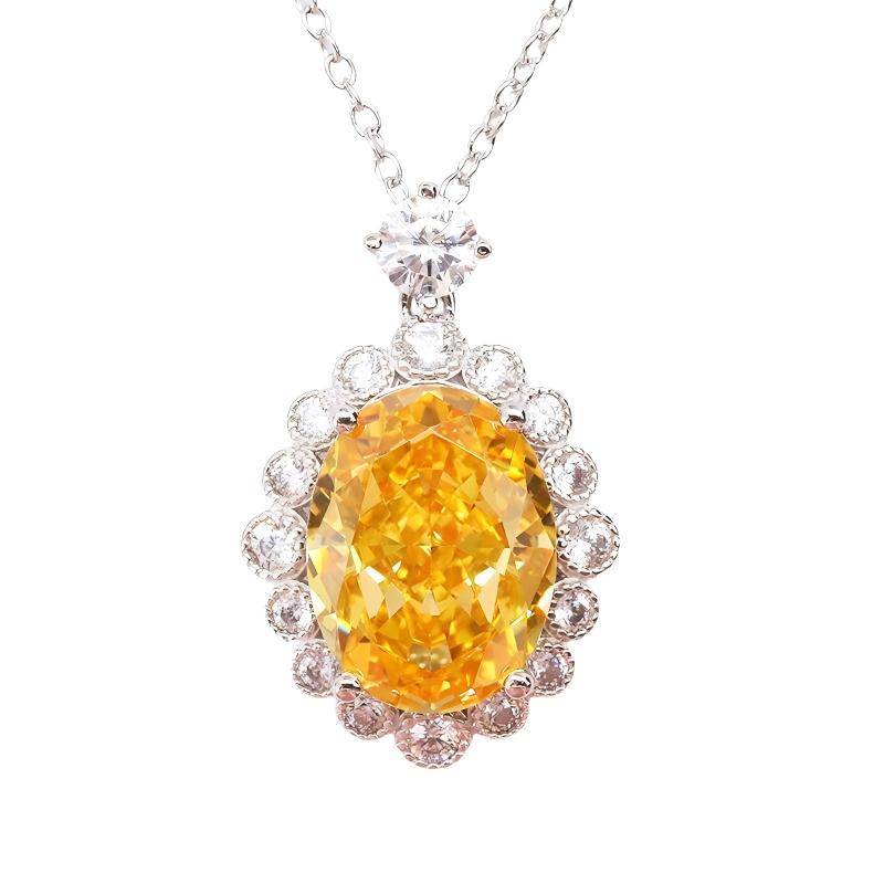 Crushed Ice CZ 925 Sterling Silver Fashion Jewelry Pendant Necklace