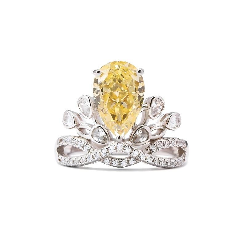 Shape Crushed Ice Cubic Zirconia s925 Zirconia Ring