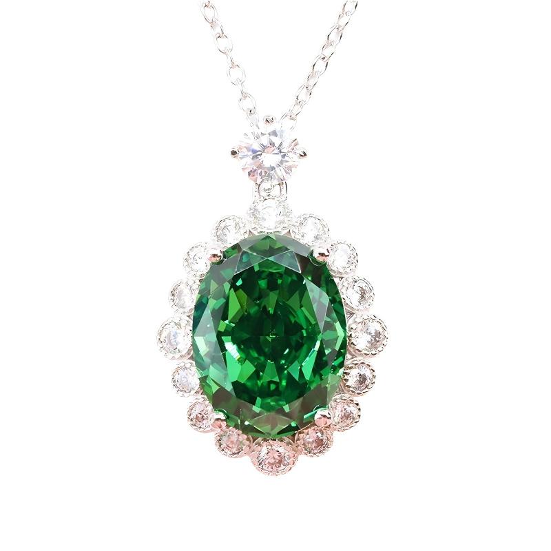 Crushed Ice CZ 925 Sterling Silver Fashion Jewelry Pendant Necklace