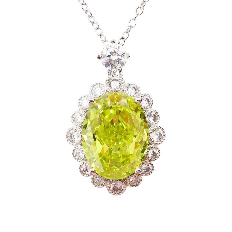 Crushed Ice CZ 925 Sterling Silver Fashion Jewelry Pendant Necklace