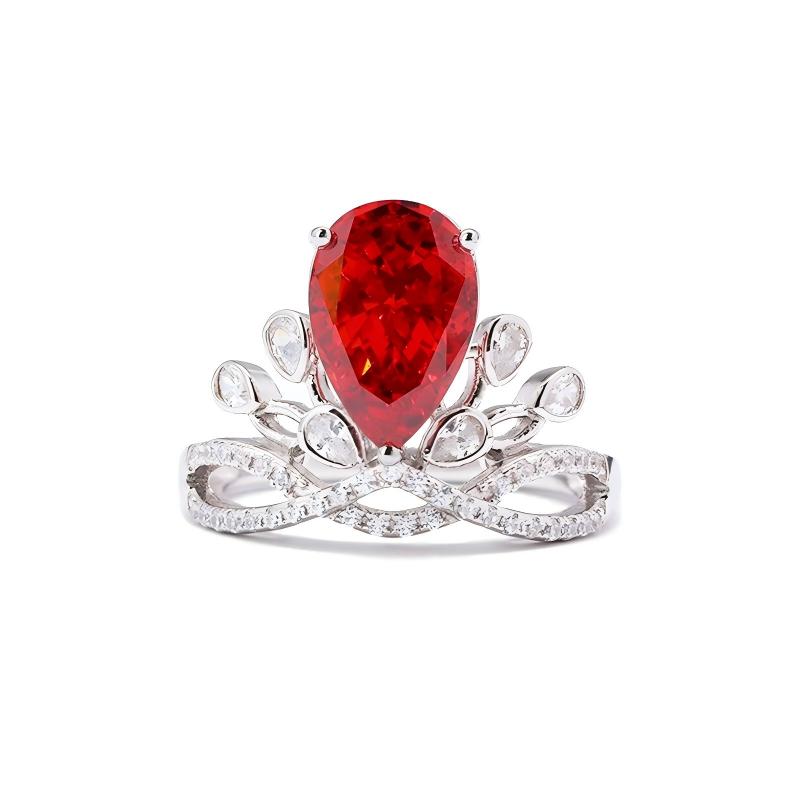 Shape Crushed Ice Cubic Zirconia s925 Zirconia Ring