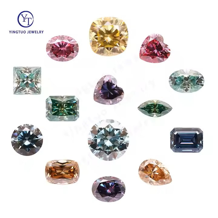 Groothandel Prijs D Kleur 7 Mm Ronde Gesneden Moissanite Machine Gesneden Synthetische Moissanite Steen Leveranciers