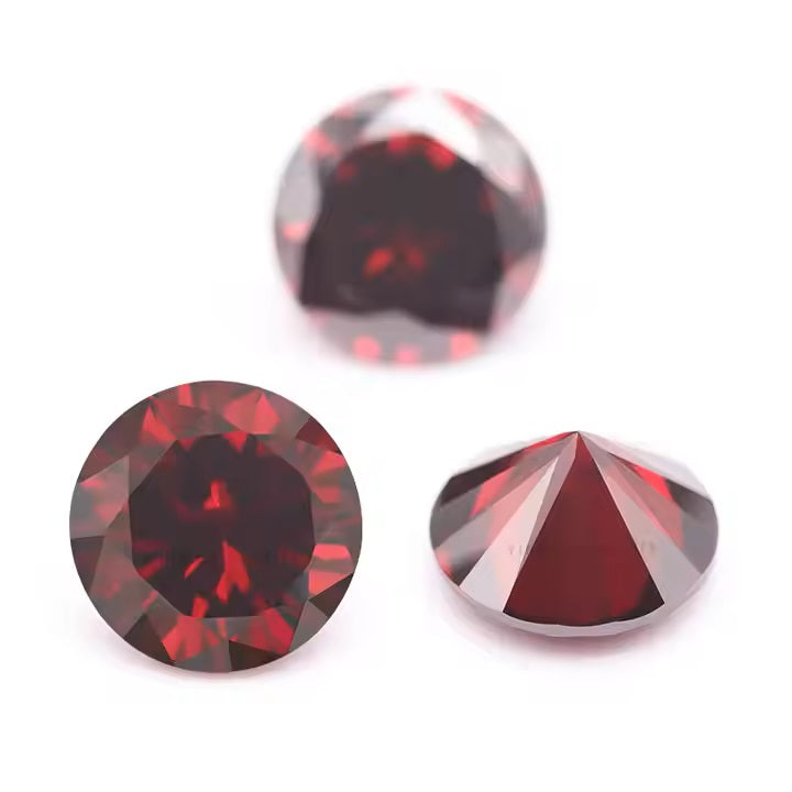 Groothandelsprijs 5Mm Zirkonia D-Granaat Ronde Vorm Gesneden Losse Stenen Cz