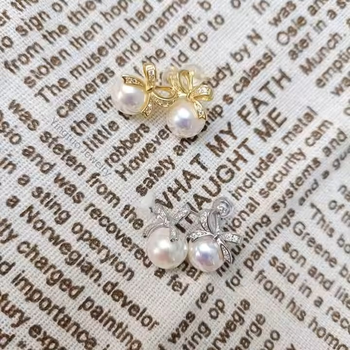 Beste Prijs Sterling Zilveren 925 Parel Kristal Parel Speciale Stijl Oorbellen Met Zirkonia Steen 18K Gouden Sieraden