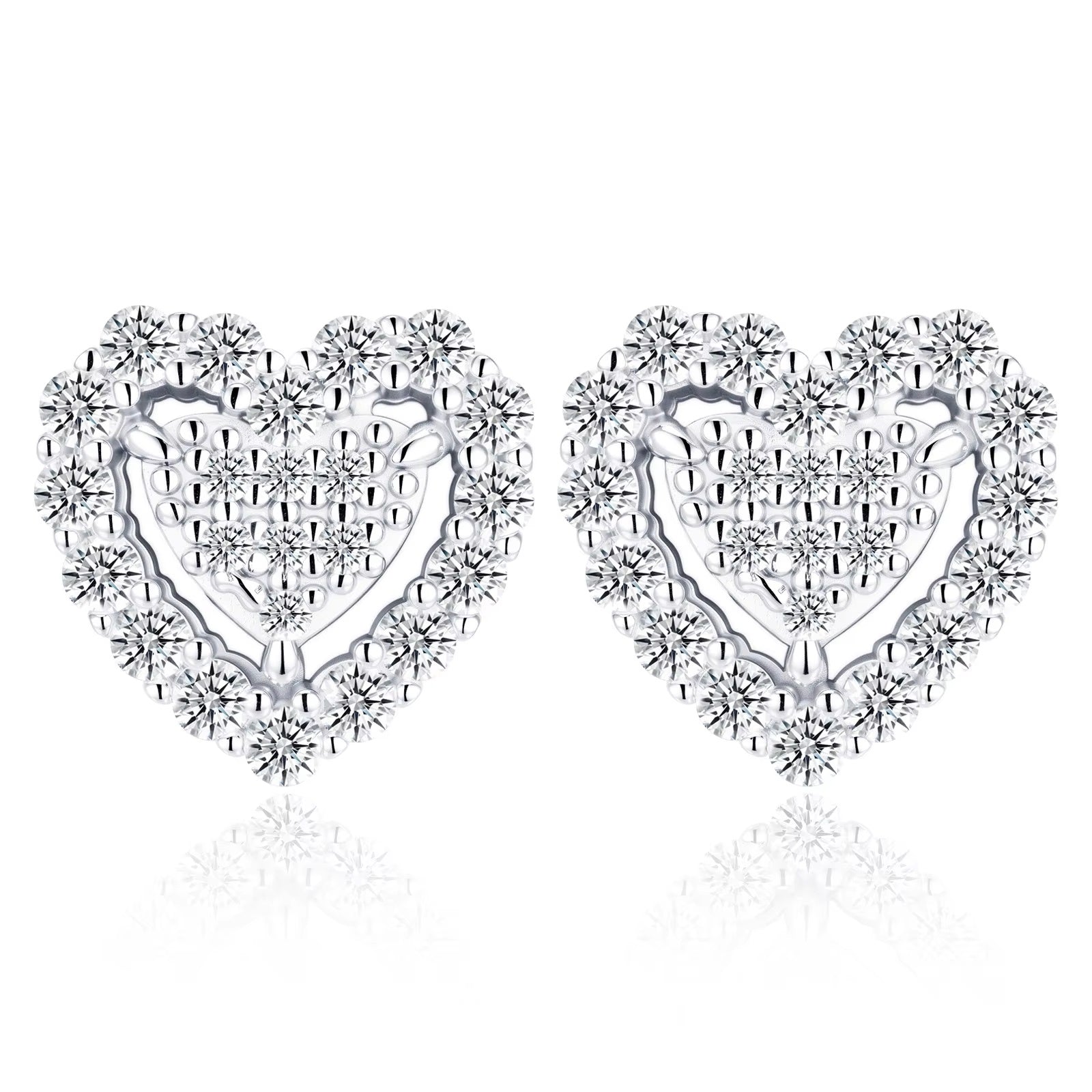 HipHop 14k 18k Gold & 925 Sterling Silver Earrings with Loose Moissanite GRA Diamond for Women for Parties