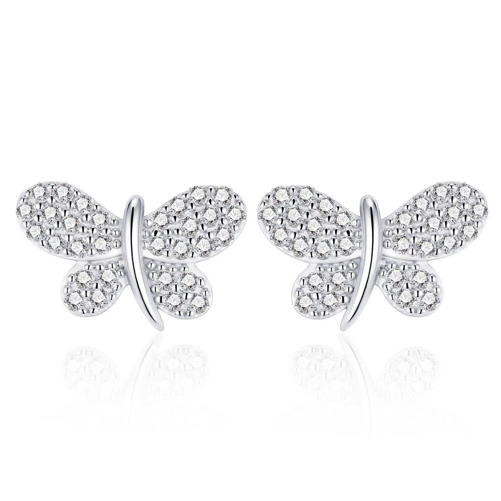 HipHop 14k 18k Gold & 925 Sterling Silver Earrings with Loose Moissanite GRA Diamond for Women for Parties