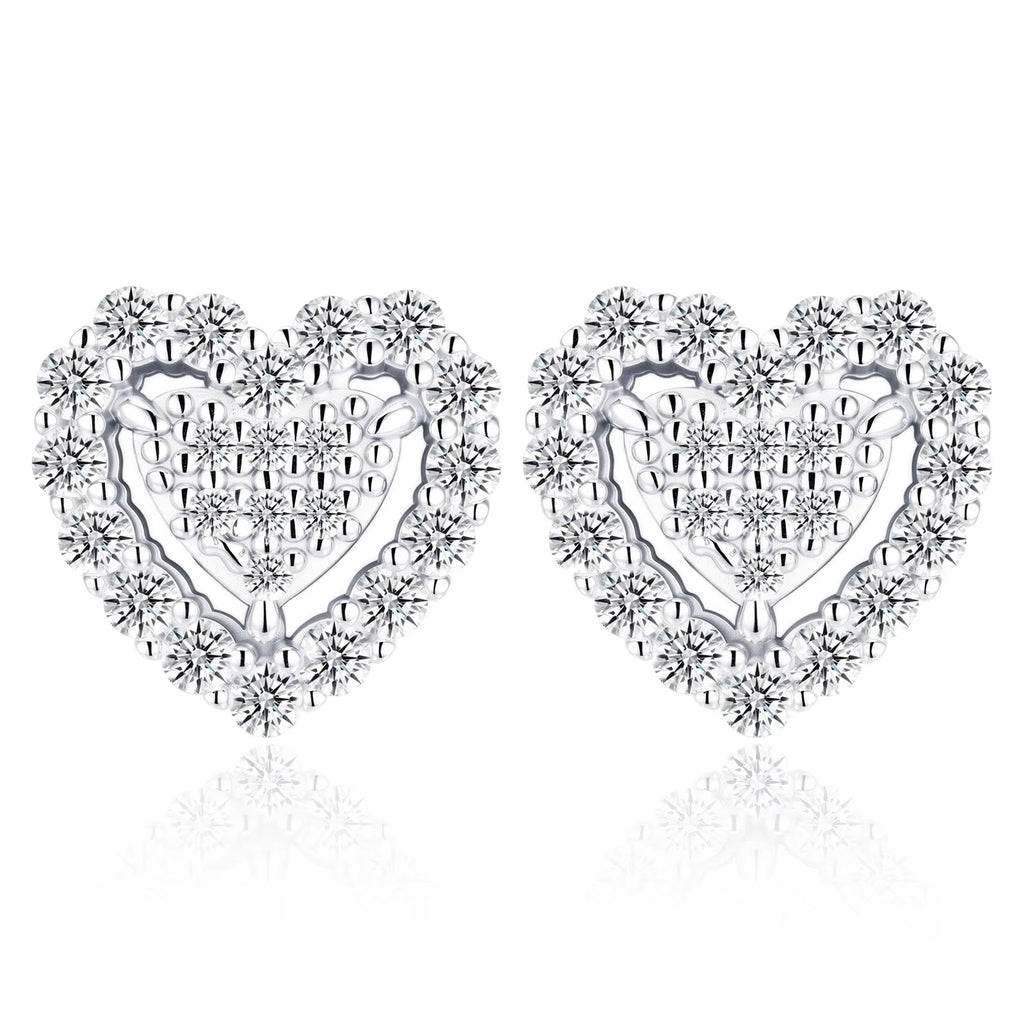 HipHop 14k 18k Gold & 925 Sterling Silver Earrings with Loose Moissanite GRA Diamond for Women for Parties